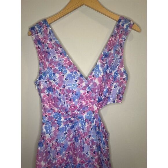 Nicholas Women's Floral Orchid Pink Maxi Dress Size 8 - Picture 7 of 11